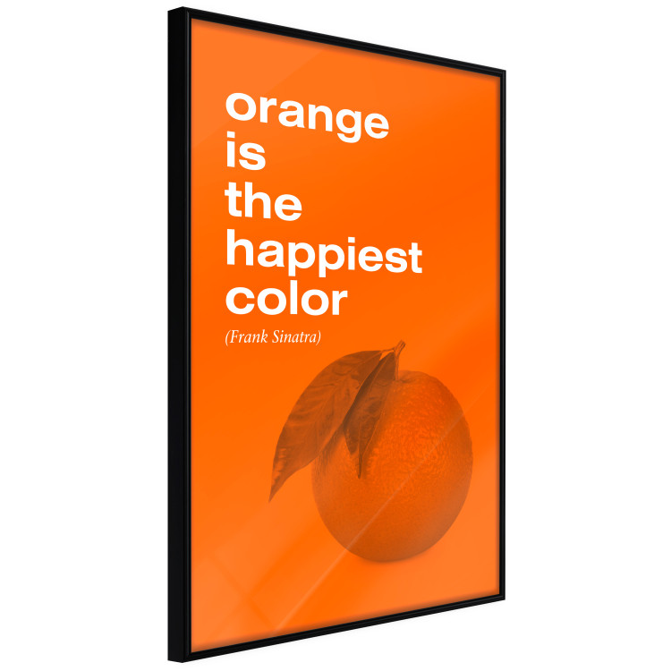 Poster The Happiest Colour - quote and orange fruit on orange background 123590 additionalImage 10