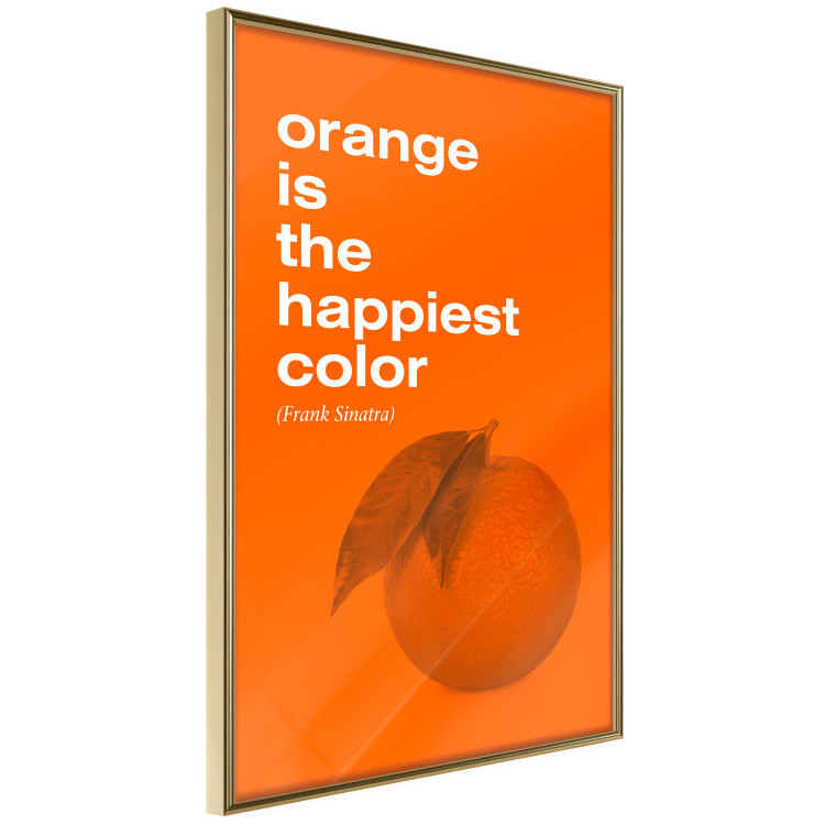 Poster The Happiest Colour - quote and orange fruit on orange background 123590 additionalImage 12