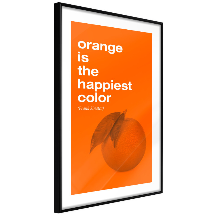 Poster The Happiest Colour - quote and orange fruit on orange background 123590 additionalImage 11