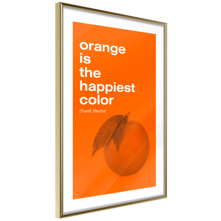 Poster The Happiest Colour - quote and orange fruit on orange background 123590 additionalImage 6