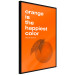 Poster The Happiest Colour - quote and orange fruit on orange background 123590 additionalThumb 10