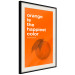 Poster The Happiest Colour - quote and orange fruit on orange background 123590 additionalThumb 3