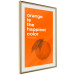 Poster The Happiest Colour - quote and orange fruit on orange background 123590 additionalThumb 2