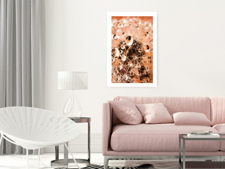 Wall Poster Morning Moments - dandelion flower up close with water droplets 124490 additionalImage 6