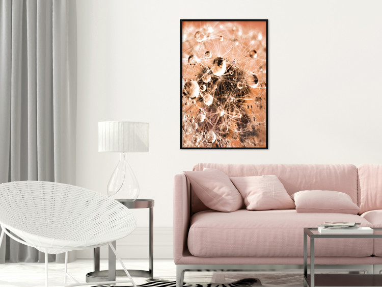 Wall Poster Morning Moments - dandelion flower up close with water droplets 124490 additionalImage 5