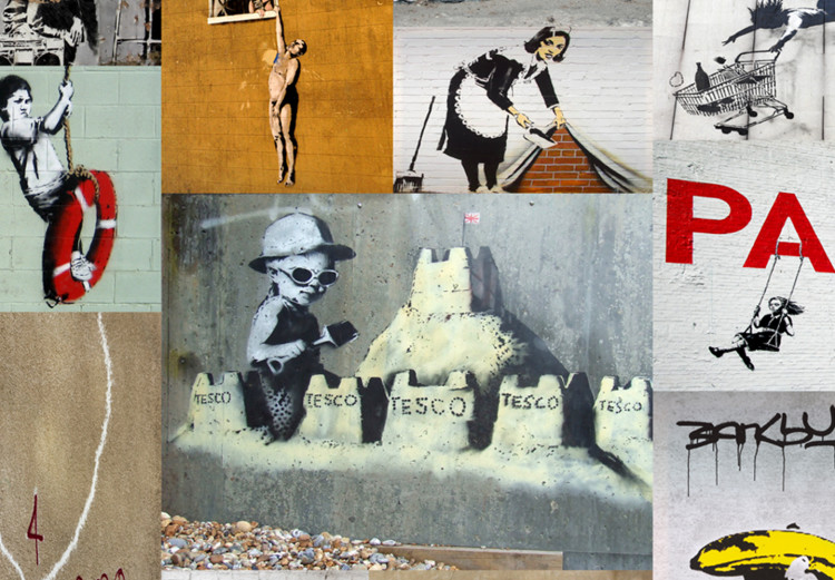 Large canvas print Art of Collage: Banksy II [Large Format] 125690 additionalImage 4