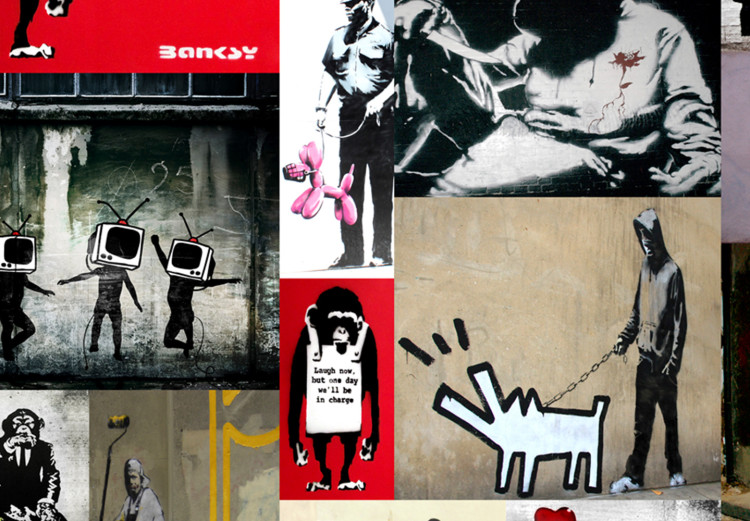 Large canvas print Art of Collage: Banksy II [Large Format] 125690 additionalImage 5