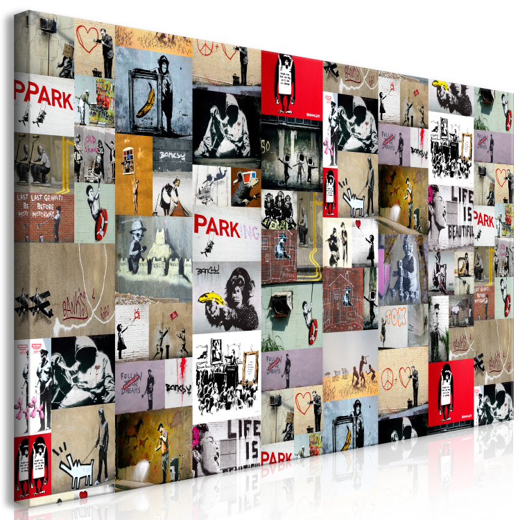 Large canvas print Art of Collage: Banksy II [Large Format] 125690 additionalImage 3
