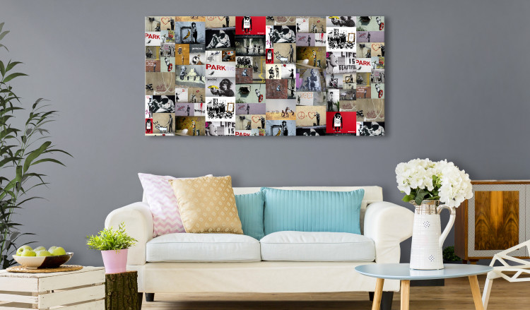 Large canvas print Art of Collage: Banksy II [Large Format] 125690 additionalImage 6
