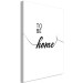 Canvas Art Print Black English To be home sign - minimalistic on a white background 125790 additionalThumb 2