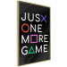 Wall Poster Just One More Game - white inscription with colorful figures on black background 128490 additionalThumb 14