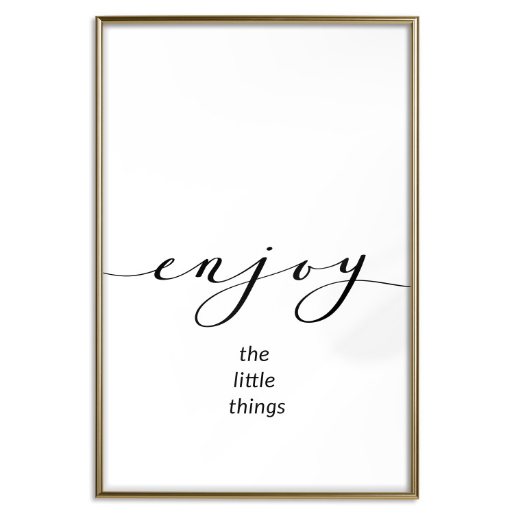 Wall Poster Enjoy the Little Things - black English text on a white background 130790 additionalImage 17