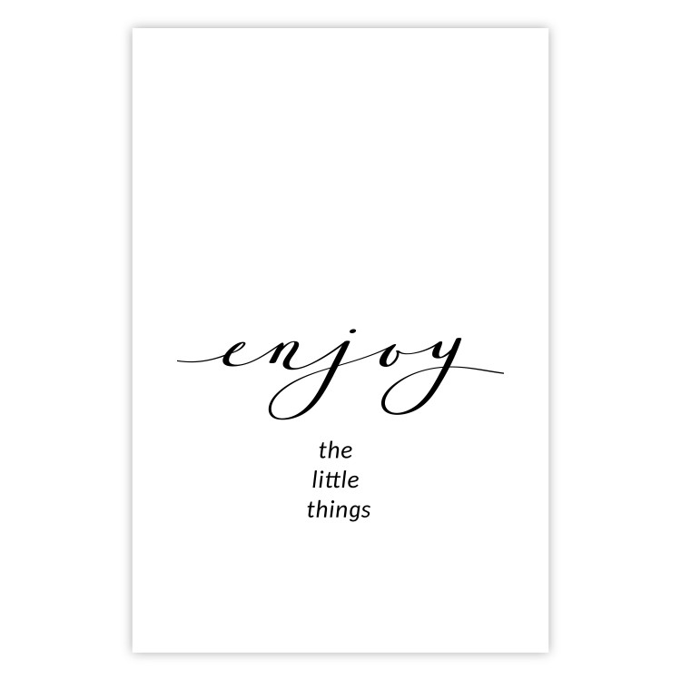 Wall Poster Enjoy the Little Things - black English text on a white background 130790 additionalImage 19