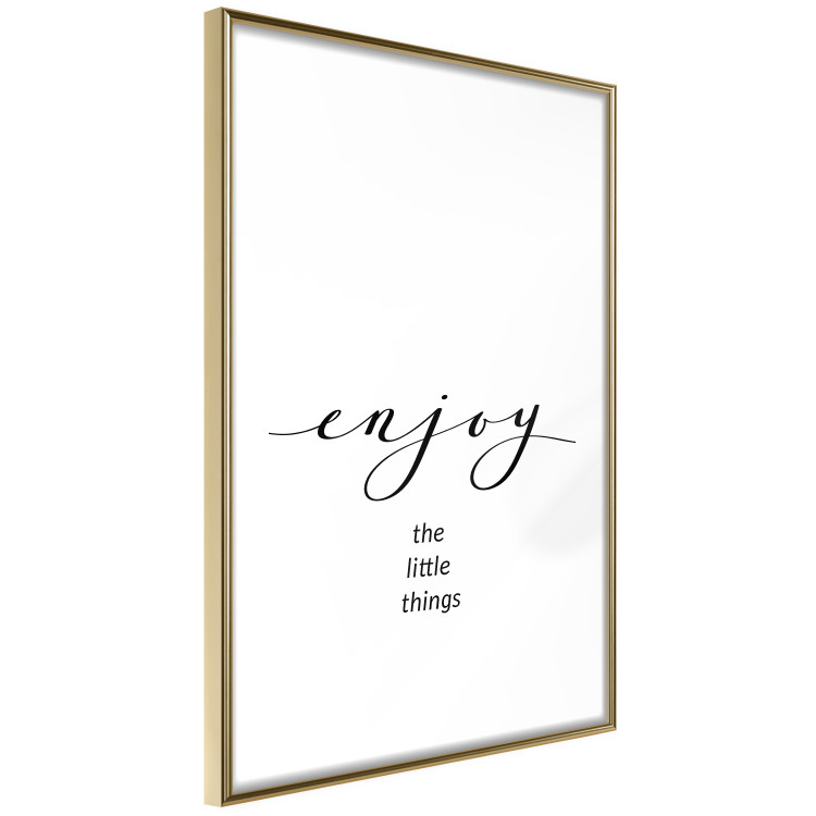 Wall Poster Enjoy the Little Things - black English text on a white background 130790 additionalImage 7