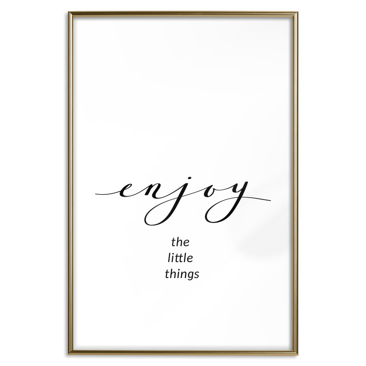 Wall Poster Enjoy the Little Things - black English text on a white background 130790 additionalImage 14