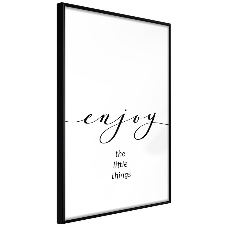 Wall Poster Enjoy the Little Things - black English text on a white background 130790 additionalImage 11