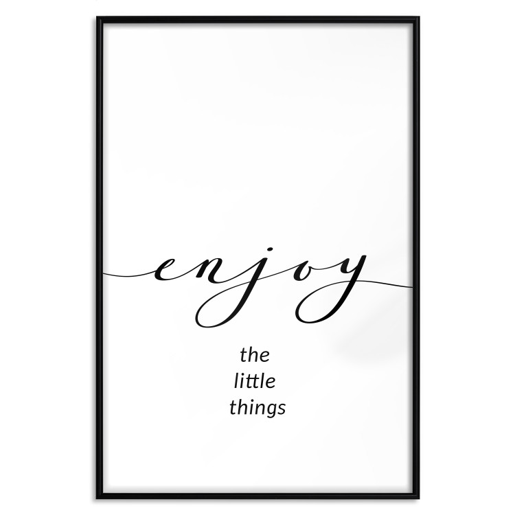 Wall Poster Enjoy the Little Things - black English text on a white background 130790 additionalImage 16