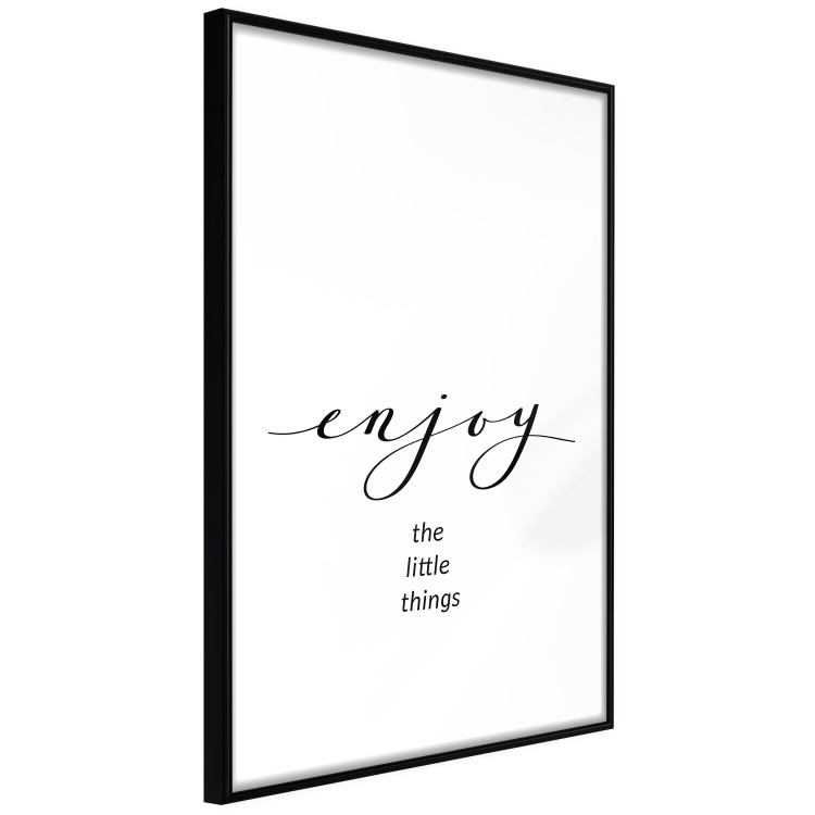 Wall Poster Enjoy the Little Things - black English text on a white background 130790 additionalImage 6
