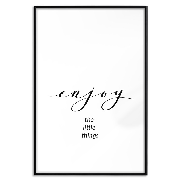 Wall Poster Enjoy the Little Things - black English text on a white background 130790 additionalImage 15
