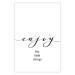 Wall Poster Enjoy the Little Things - black English text on a white background 130790
