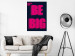 Poster Be Big - intensely pink English texts on a navy blue background 131990 additionalThumb 4