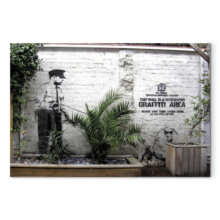 Canvas Art Print Graffiti area (Banksy) 132490 additionalImage 7