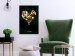 Canvas Heart in gold - heart shape covered with gold on black background 134390 additionalThumb 3