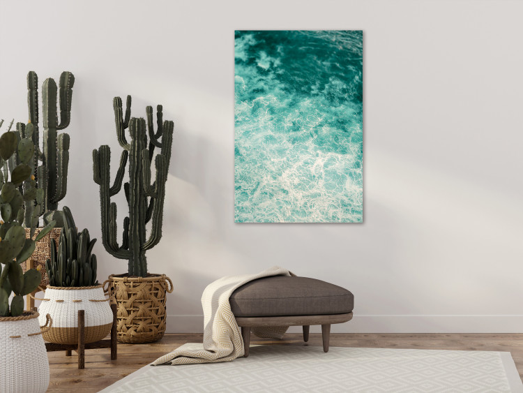 Canvas Joyful Dance (1-piece) Vertical - wave landscape on turquoise water 135290 additionalImage 3