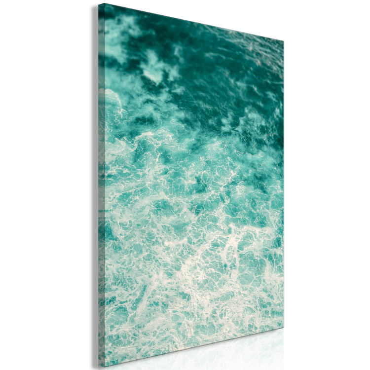 Canvas Joyful Dance (1-piece) Vertical - wave landscape on turquoise water 135290 additionalImage 2