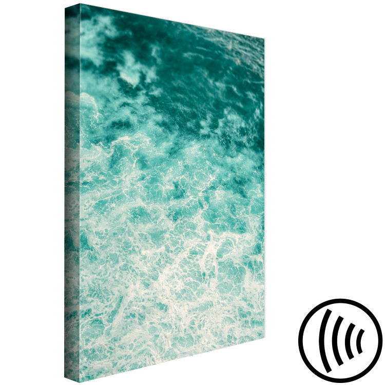 Canvas Joyful Dance (1-piece) Vertical - wave landscape on turquoise water 135290 additionalImage 6