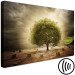 Canvas Art Print Farewell (1-piece) Wide - lonely tree among cut stumps 138390 additionalThumb 6