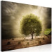 Canvas Art Print Farewell (1-piece) Wide - lonely tree among cut stumps 138390 additionalThumb 2