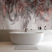 Photo Wallpaper Curtain of plants - grey landscape with a composition of leaves with pink accent 144490 additionalThumb 8