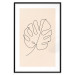 Poster Linear Monstera - Minimalist Delicate Leaf on a Beige Background 146390 additionalThumb 22