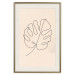 Poster Linear Monstera - Minimalist Delicate Leaf on a Beige Background 146390 additionalThumb 27