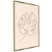 Poster Linear Monstera - Minimalist Delicate Leaf on a Beige Background 146390 additionalThumb 6