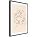 Poster Linear Monstera - Minimalist Delicate Leaf on a Beige Background 146390 additionalThumb 8