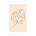 Poster Linear Monstera - Minimalist Delicate Leaf on a Beige Background 146390 additionalThumb 23