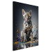 Canvas Print AI Bengal Cat - Animal in a Colorful Exploding Puddle - Verticall 150290 additionalThumb 2