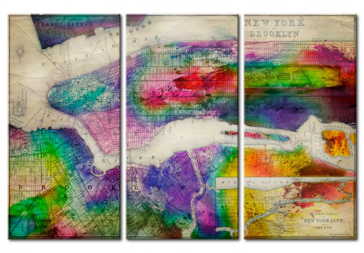 Canvas Print  Map of New York City: Brooklyn 55290