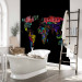 Wall Mural Colourful Journeys - World Map with Colourful Text on a Black Background 59990 additionalThumb 8