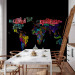 Wall Mural Colourful Journeys - World Map with Colourful Text on a Black Background 59990 additionalThumb 6