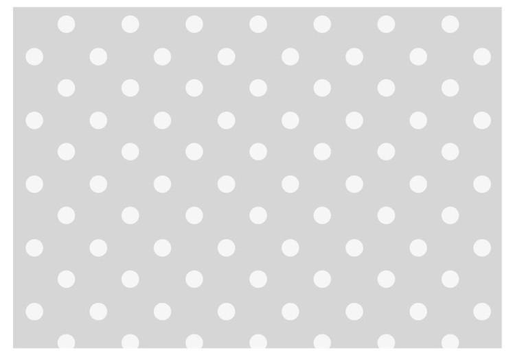 Wall Mural Joyful Dots - Geometric Shapes in White on a Solid Background 60790 additionalImage 1
