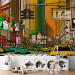 Wall Mural Comic about New York - Colorful Architecture with Yellow Taxis 61490 additionalThumb 3