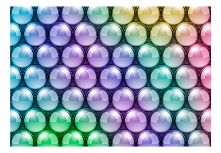 Photo Wallpaper Balls - metallic colored balls on a uniform background 62290 additionalImage 1