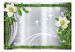 Wall Mural Bamboo and two orchids - floral motif on a background with metallic sheen 96690 additionalThumb 1