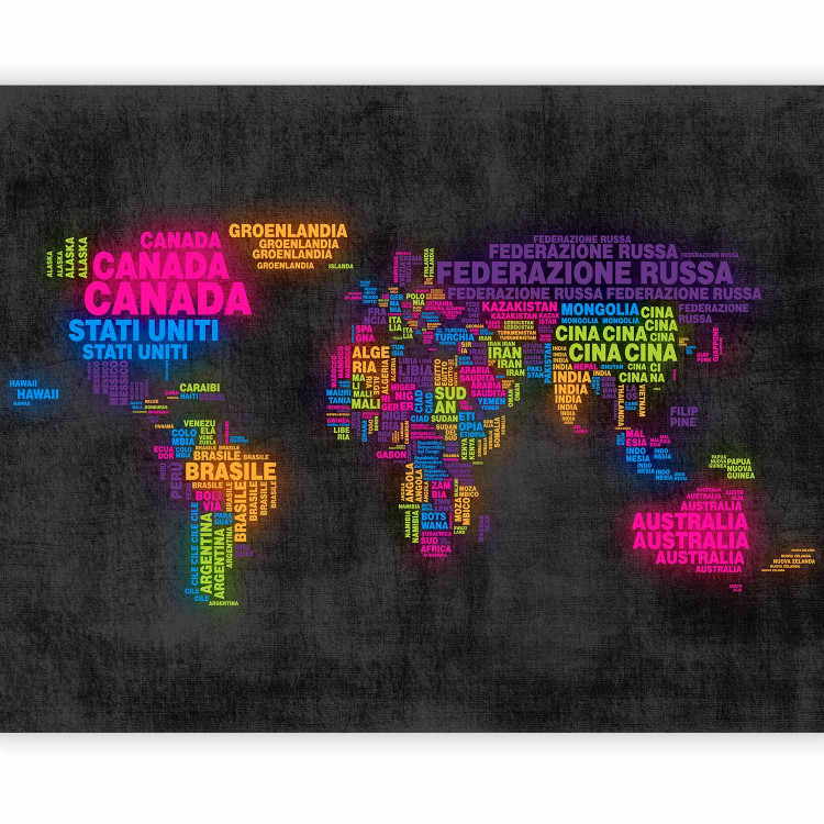 Wall Mural World map - outline of the continents with Italian names in the shape of countries 97090 additionalImage 5
