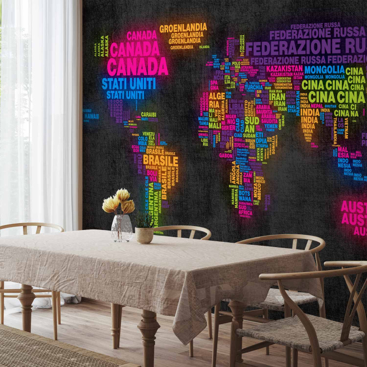 Wall Mural World map - outline of the continents with Italian names in the shape of countries 97090 additionalImage 7