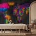 Wall Mural World map - outline of the continents with Italian names in the shape of countries 97090 additionalThumb 4