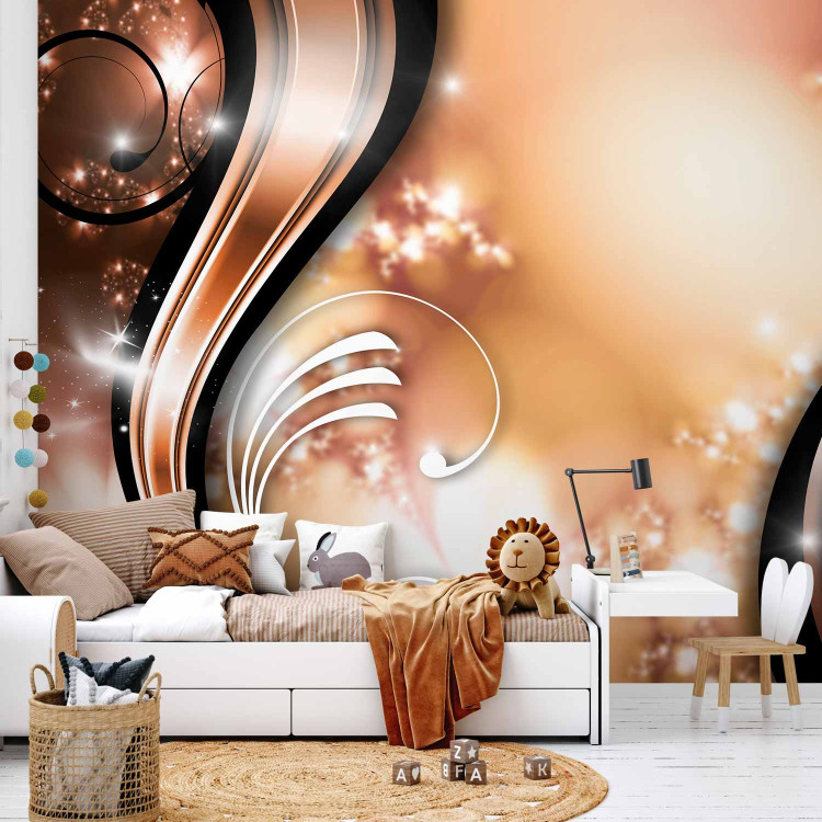 Photo Wallpaper Golden fantasy - luminous baroque ornaments in shades of gold 97190 additionalImage 6